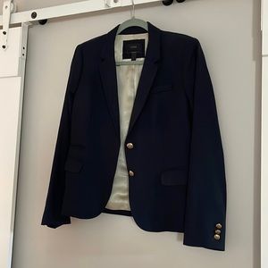 Womens J. Crew Size 10 Navy Schoolboy Blazer